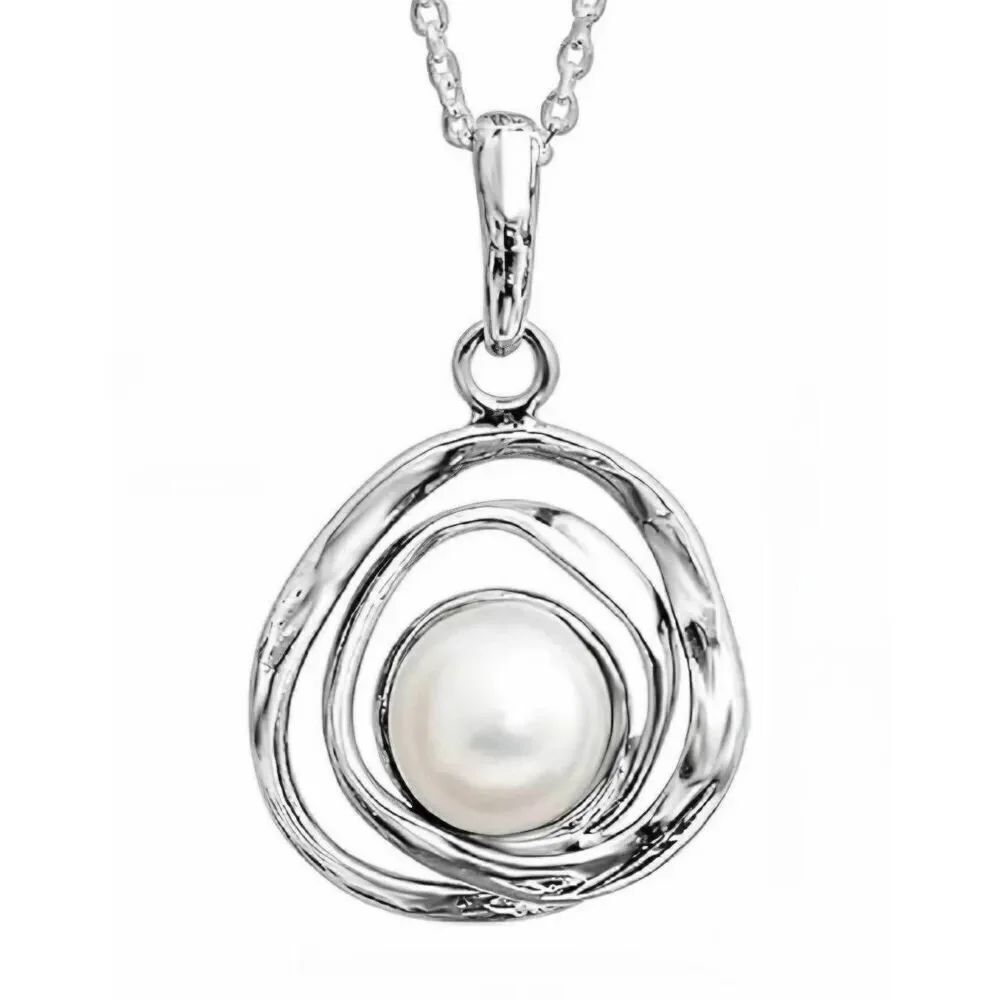 🩵⏭️NIB Sterling Silver & AAA Pearl Pendant Necklace